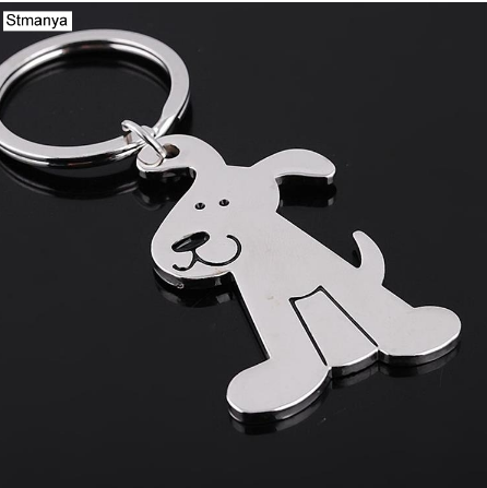 Metal Dog Keychain Key Ring fashion accessory