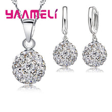 Load image into Gallery viewer, YAAMELI Shiny Latest Jewelry Set 925 Sterling Silver Austrian Crystal