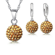 Load image into Gallery viewer, YAAMELI Shiny Latest Jewelry Set 925 Sterling Silver Austrian Crystal