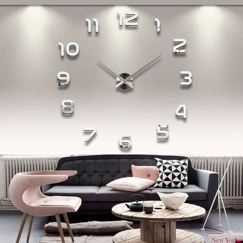 Clock Watch Wall Clocks Horloge 3d Diy Acrylic Mirror