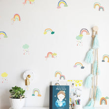 Load image into Gallery viewer, 18/24 pcs/set Cartoon Rainbow Wall Sticker Transparent  Children Room