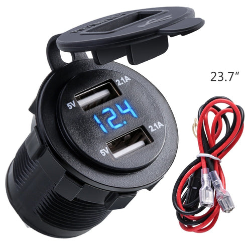 Dual USB Charger motorcycle Socket Waterproof