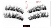Load image into Gallery viewer, Shozy Magnetic eyelashes with 3 magnets handmade 3D magnetic lashes natural false eyelashes magnet lashes with gift box-24P-3