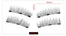 Load image into Gallery viewer, Magnetic eyelashes with 3 magnets handmade 3D magnetic