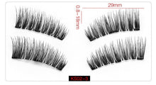 Load image into Gallery viewer, Magnetic eyelashes with 3 magnets handmade 3D magnetic