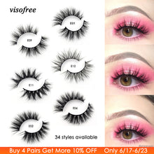 Load image into Gallery viewer, Mink Lashes 3D Mink Eyelashes 100% Cruelty free