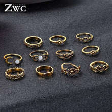 Load image into Gallery viewer, 11-Piece Set Crystal Moon Engraved Gold